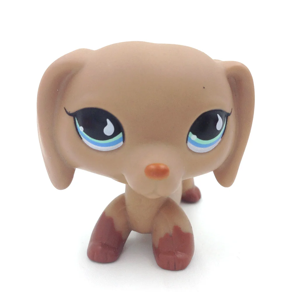 Pet shop цифры PS 518 Teardrop голубые глаза такса Винер собака игрушки|Игровые фигурки и