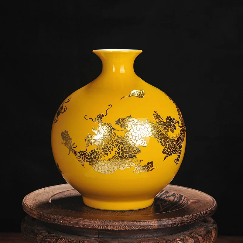 Цзиндэчжэнь керамическая ваза ручная роспись дракон свадебные подарки предметы