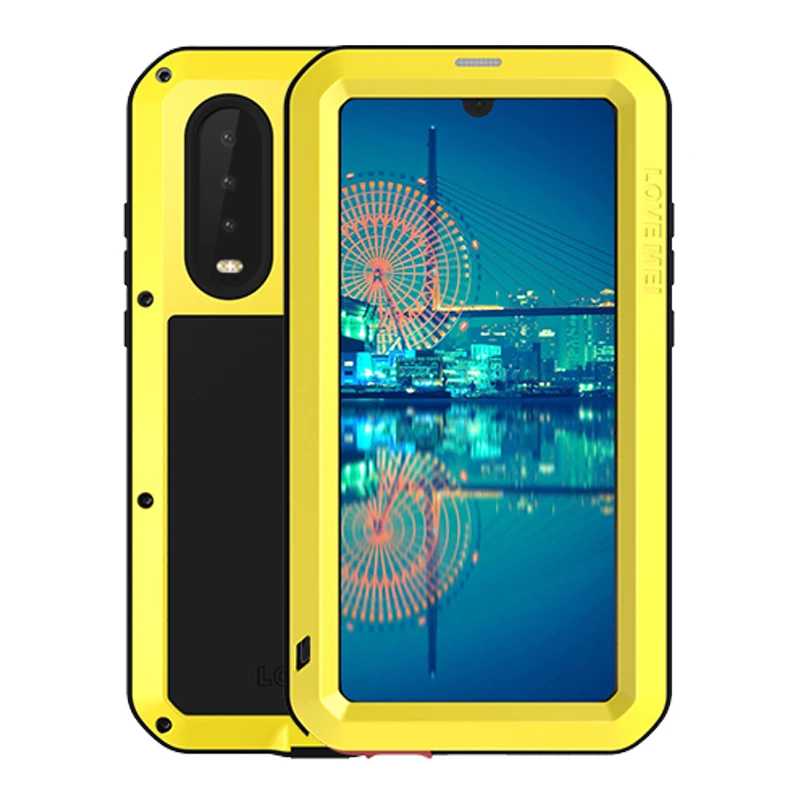 Для huawei P30Pro P30 Чехол-Броня металлическая рамка сверхмощная защита противоударный корпус со стеклянной крышкой для huawei P30Lite чехол