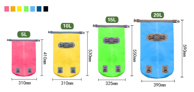 5L/10L/15L/20L водонепроницаемые сумки для хранения, сухой мешок, сумка для каноэ, каяк, рафтинг, для спорта на открытом воздухе, сумки для плавания, дорожный набор, рюкзак