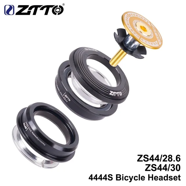 ZTTO4444s MTB велосипед дорожный велосипед гарнитура 44 мм 44 мм CNC 1 1/" 28,6 прямая вилка внутренняя ZS44 SEMI-INTEGRATED гарнитура дешево