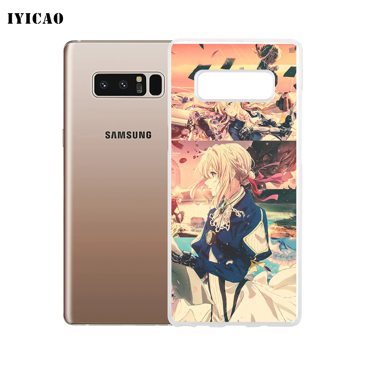IYICAO фиолетовый мягкий силиконовый чехол для телефона Evergarden Samsung A5 A6 Plus A7 A8 A9 J3 J5 J7