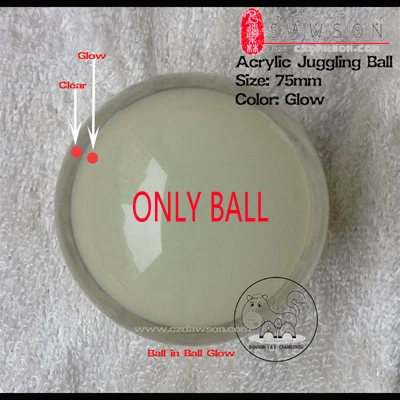 Ball 75 мм акриловый Conatct шар для жонглирования с шаровым пакетом(светящийся шар в шаре или пакете или в комплекте) Сфера внутри сферы - Цвет: Ball