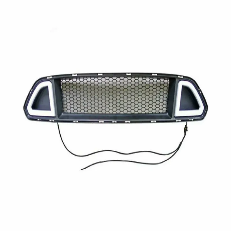 Автомобильная гоночная решетка для Ford Mustang Grill- Черная решетка радиатора передний капот бампер модифицированный RTR светодиодный белый светильник