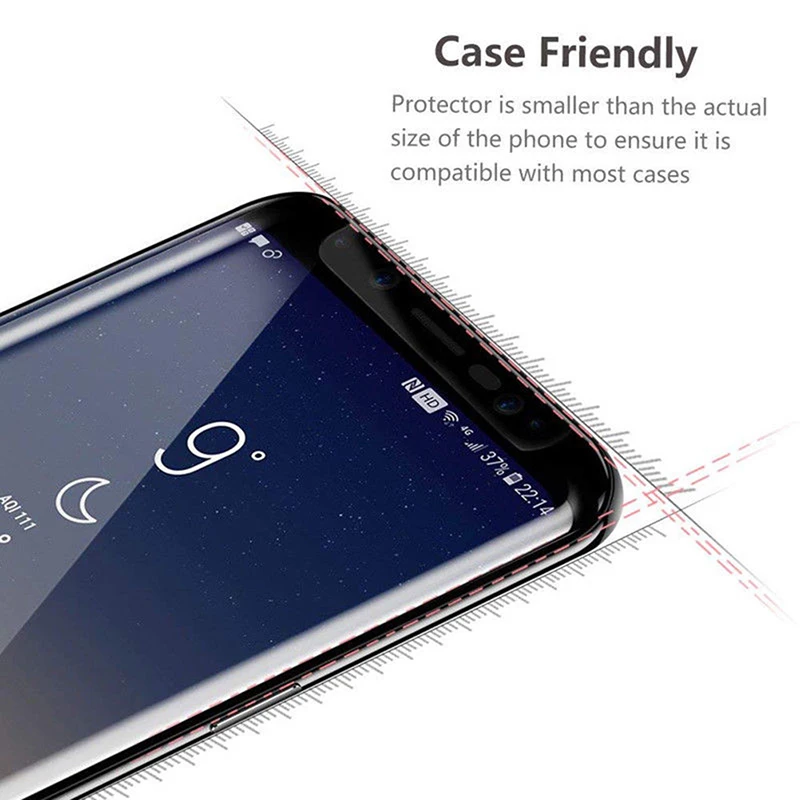 Защитная пленка для экрана из закаленного стекла клейкая Samsung Galaxy S9 S8 Plus|Защитные