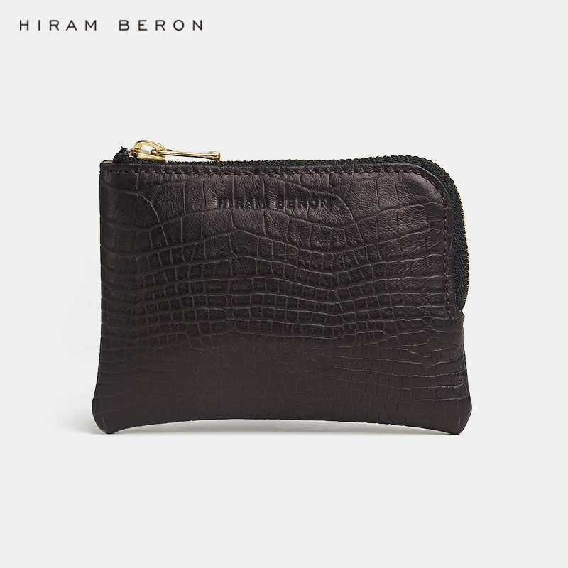 Кошелек Hiram Beron мужской с тиснением под крокодиловую кожу бумажник для кредитных