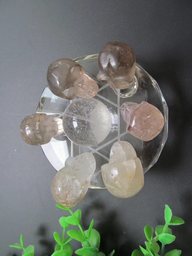 Натуральный кристалл дымчатого кварца C кварцевые Кристальные черепа чакра