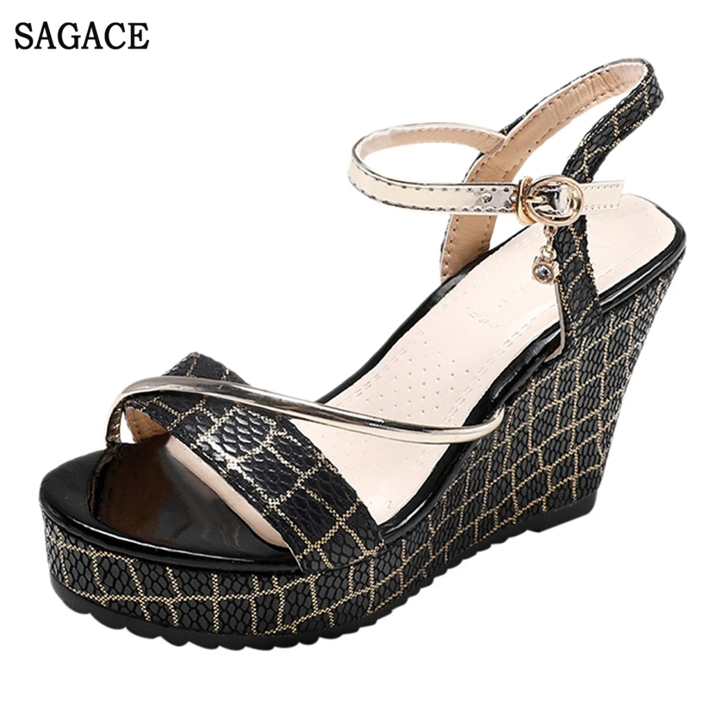 SAGACE женские водонепроницаемые сандалии на танкетке обувь высоком каблуке