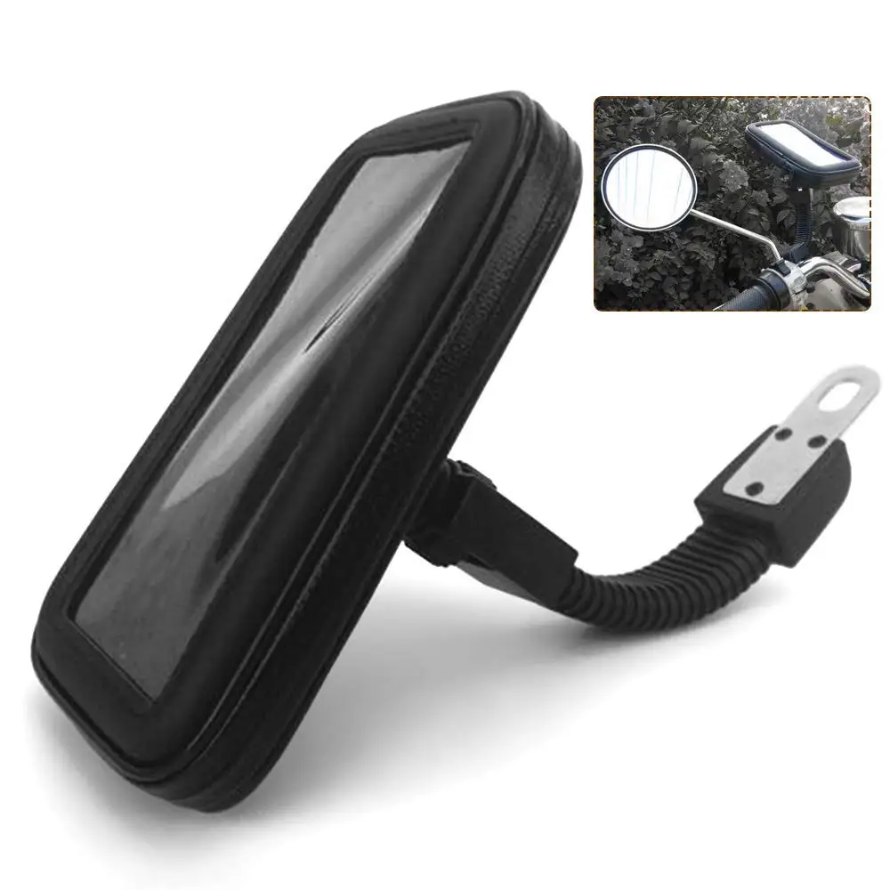 Waterproof Motorcycle Motorbike Mount Holder Phone Case Bag motorcycle bag box to Rearview Mirror Stand | Мобильные телефоны и