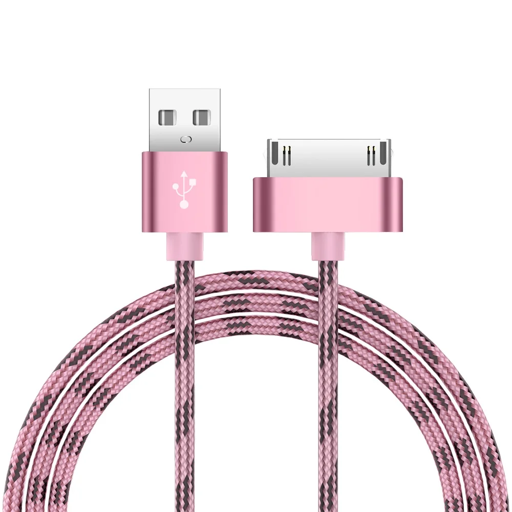 USB кабель для быстрой зарядки для iPhone 4 s 4S 3G S 3G iPad 1 2 3 iPod itouch 30 Pin кабель для зарядного устройства кабель для синхронизации данных - Цвет: Rose Gold