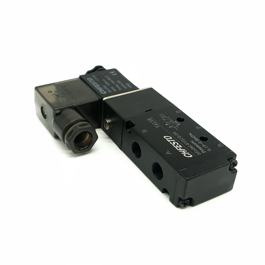 4V210-08 1/4&quot 4V210-06 1/8'' Solenoid Valves 2 Position 5 Port Pneumatic Control Valve DC24V AC220V DC12V AC110V |