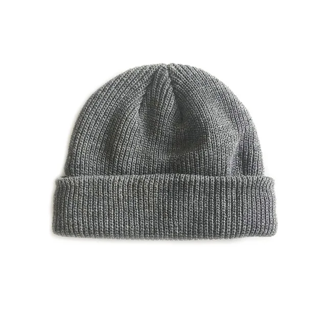Dark gray Beanies Мужская зимняя женская шапка с черепом, кепка вязаная шапка унисекс, шапка с черепом, шапка с моряком, Ретро стиль, темно-синяя шапка - Цвет: Dark gray
