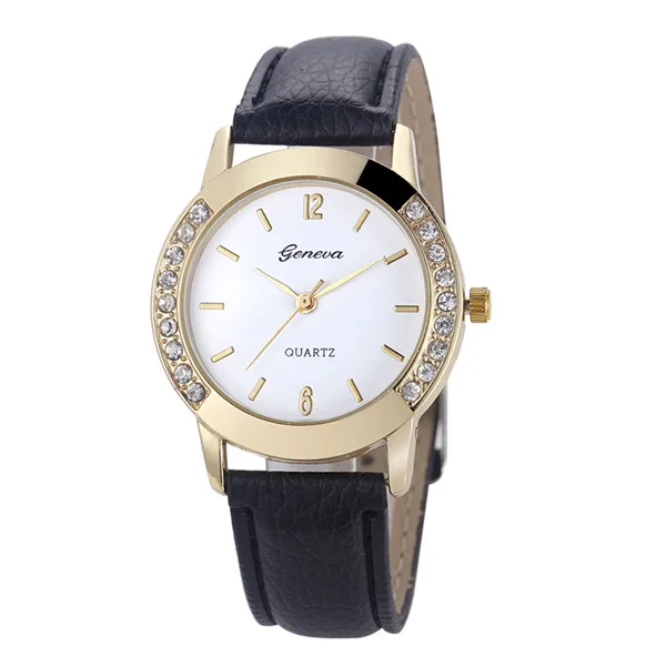 Black Relojes mujer Брендовые Часы для женщин женские часы Gofuly женские кожаные кварцевые часы montre femme Лидер продаж - Цвет: Black