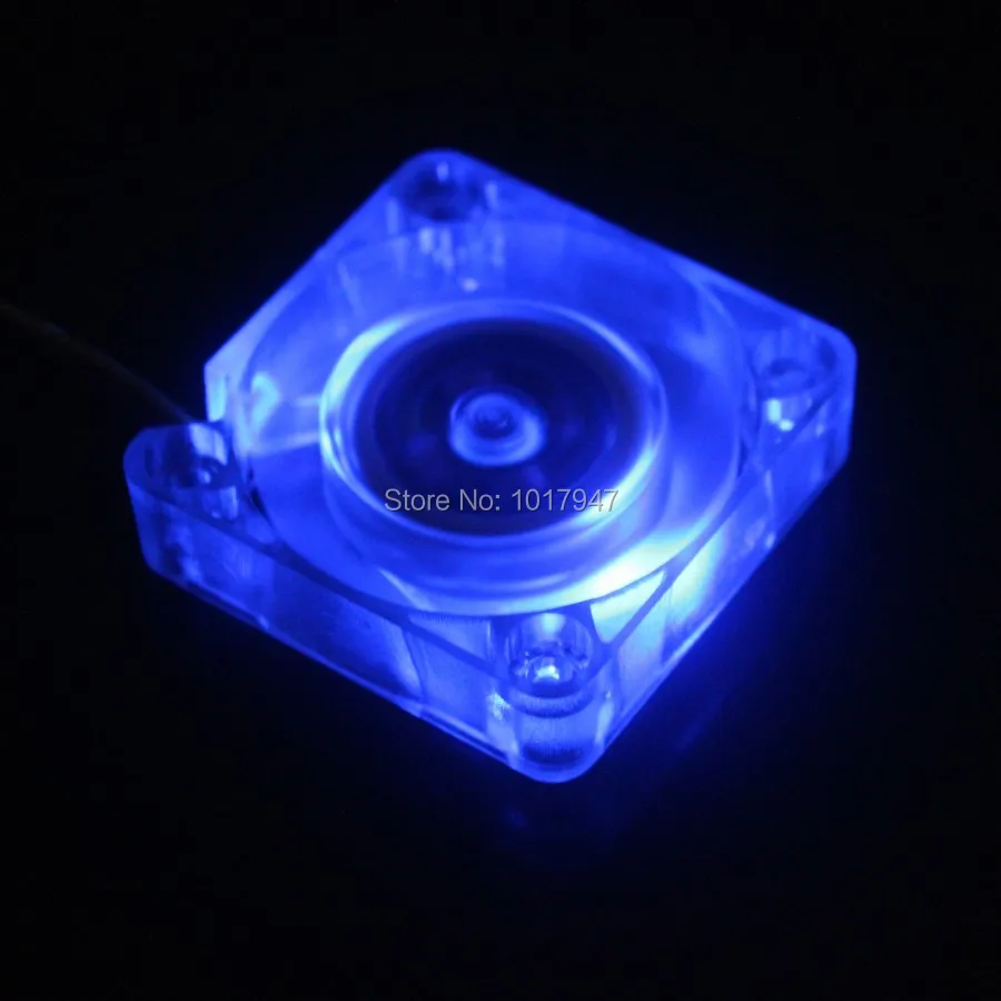 20 Pieces LOT 4cm 40mm 40x40x10mm 4010S DC 12V 3Pin Blue LED Mini Brushless Case Cooler Cooling Fan |
