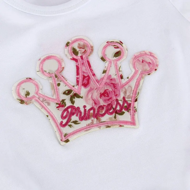 

2pcs Baby Girls Outfit Clothes Romper For 0-18M Kids New Summer Infant Newborn Toddler Jumpsuit Bodysuit+Pants Set