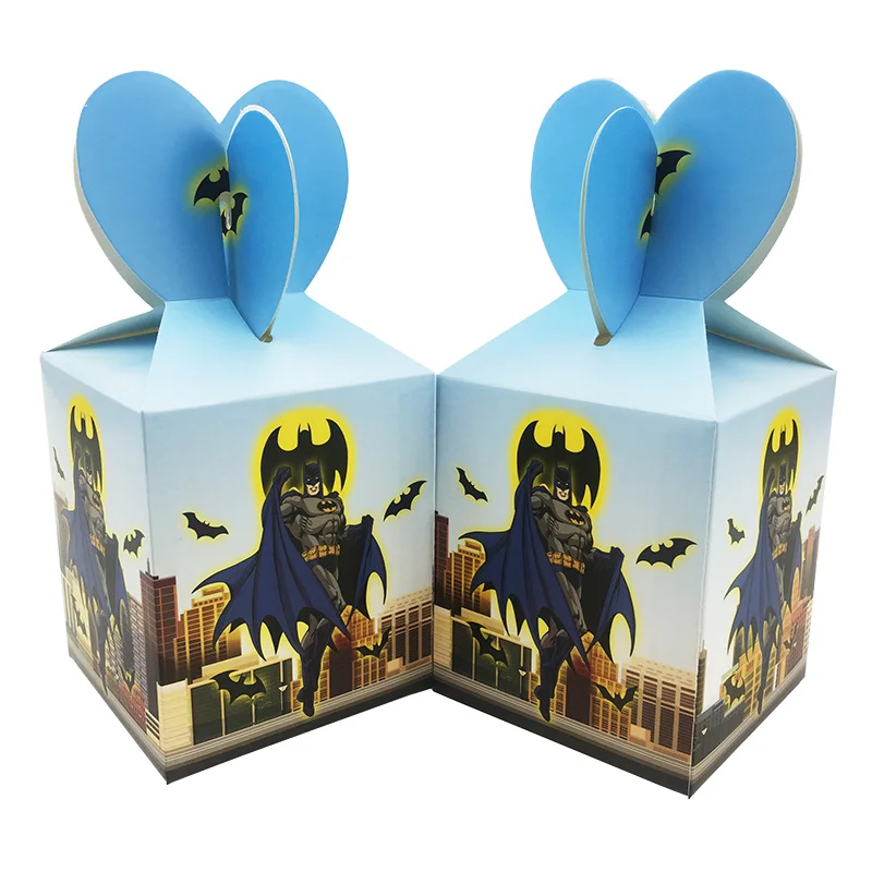 Batman 6 шт./лот, Новое поступление, милая коробка для Конфета "Русалка", украшение для вечеринки на день рождения, подарок для детей, подарок русалки, бумажный пакет - Цвет: Batman