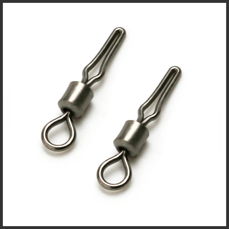 

200 pieces/lot Swivel with side line clip fishing tackle fishhooks fishing connector fishing swivels with snap