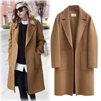 new fashion womens wool coat winter trench coat outwear overcoat long jacket