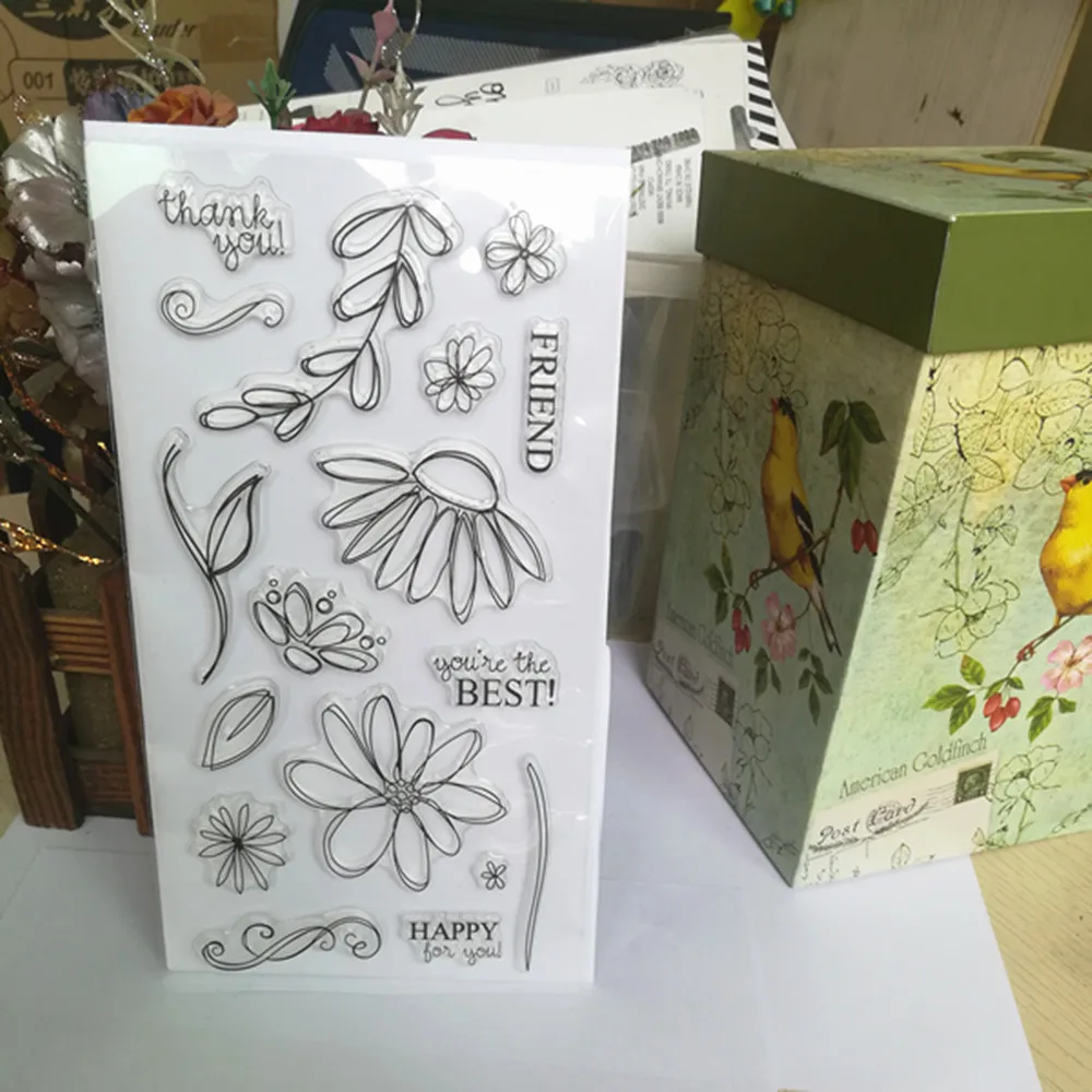 Цветы коробки DIY Скрапбукинг декоративные карты решений судов прозрачный