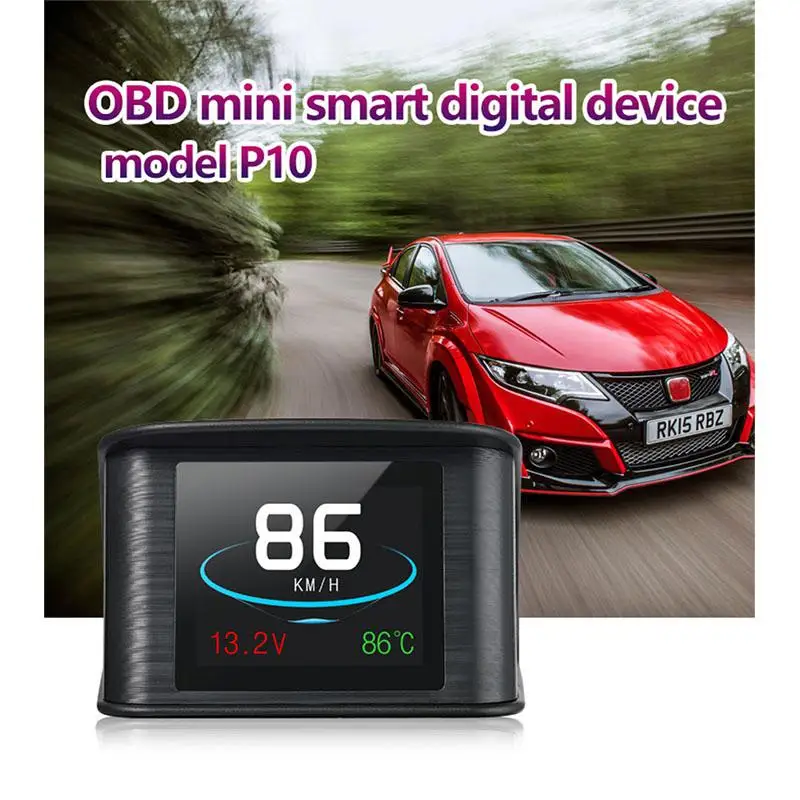 BEESCLOVER, 2,2 дюймов, P10, HUD, дисплей, разноцветный, Автомобильный спидометр, цифровой светоотражающий проектор, HUD, дисплей на голову, r38