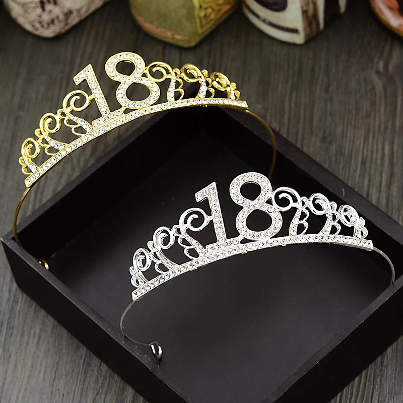 FORSEVEN Fashion Hollow Tiaras Crown Hair Accessories Women Girls 18 Birthday Hairband Headwear Cake Baking Jewelry Decoration | Украшения
