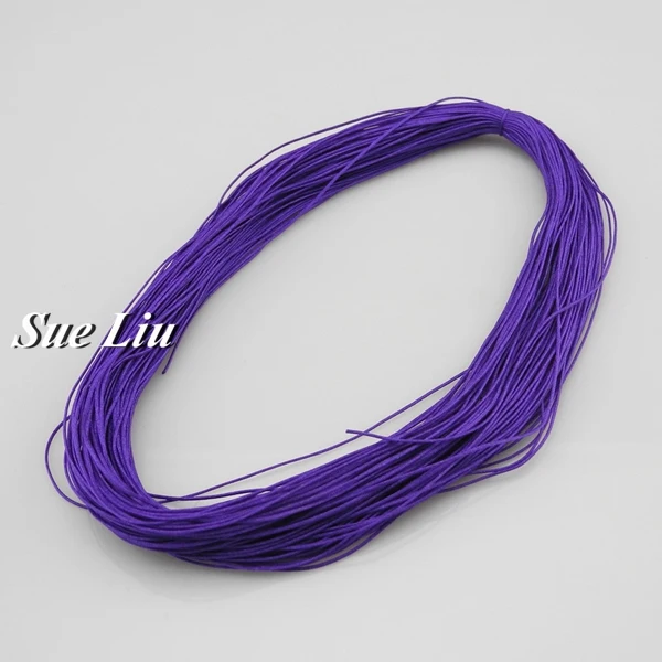 Violet CX675 0,5 мм нейлоновый шнур нить китайский узел макраме шнур браслет плетеный шнур DIY кисточки вышивка бисером нить-30 м - Цвет: Violet CX675