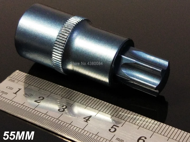 11Sizes TORX Screwdriver Bits 1/2" Socket Adapter Motor/Car 6 Point Spline Screw Driver Bits 55mm Power Hand Tools T20-T70(mm