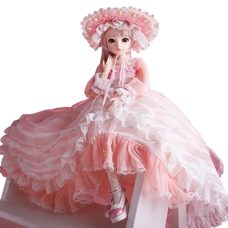 Белый 3 bjd Кукла Одежда Вестерн-платье-60 см bjd кукла - Цвет: Белый
