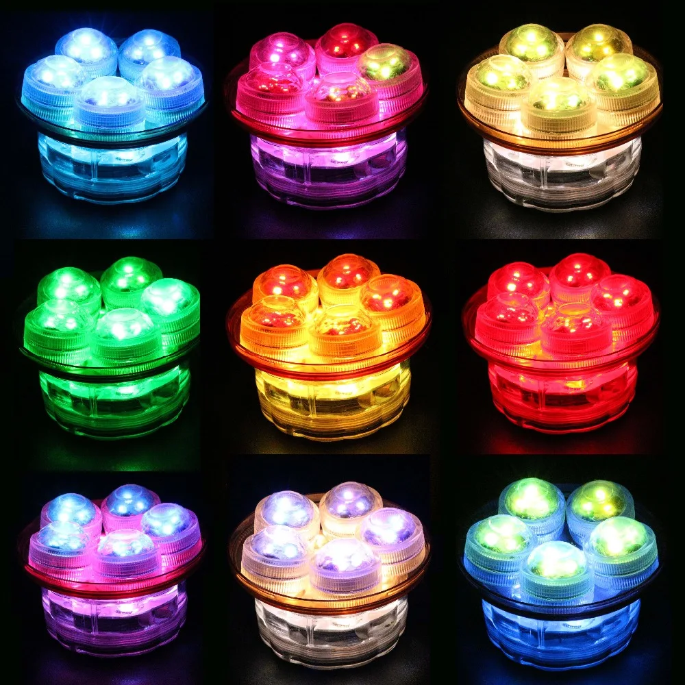 10 шт. светодиодный RGB Водонепроницаемый погружной аквариум для аквариума бар