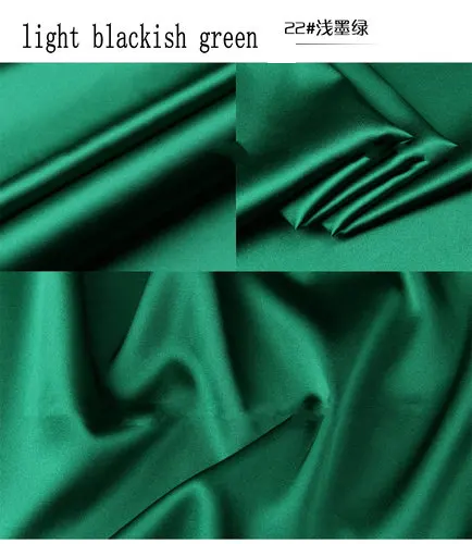 22 blackish green 19 момме 140 см ширина эластичная шелковая атласная ткань для шелкового платья шелковая одежда HL297 - Цвет: 22 blackish green
