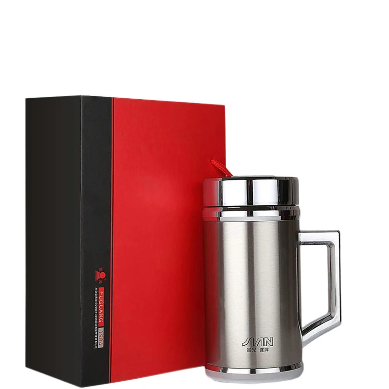 480ML Thermos Mug Double Wall Stainless Steel Vacuum Flask Thermoses Insulation Cup Handle Coffee Teacup Drinkware GIft Box | Дом и сад