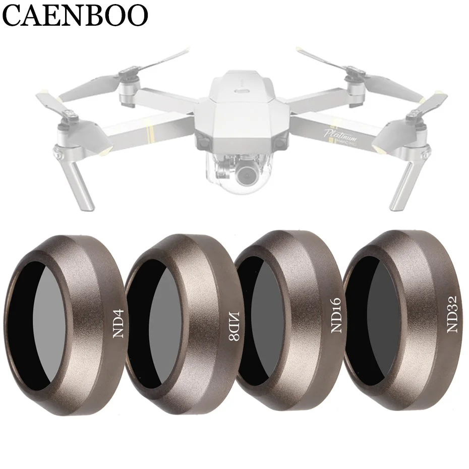 CAENBOO для DJI Mavic Pro профессиональный Платиновый фильтр нейтральной плотности объектива ND4 ND8 ND16 ND32 набор фильтров комплект дронов аксессуары