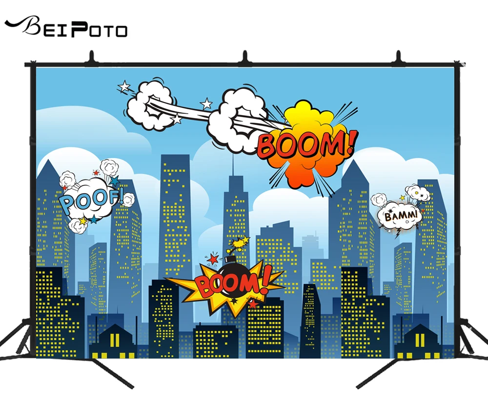 

Фон BEIPOTO с супергероями для фотосъемки, фон для фотосъемки, украшение для дня рождения, реквизит для детской фотобудки
