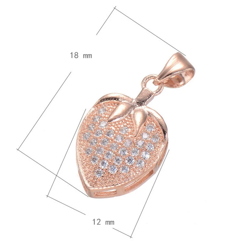 Медные Подвески в виде клубники для изготовления браслетов и ожерелий|supplies for