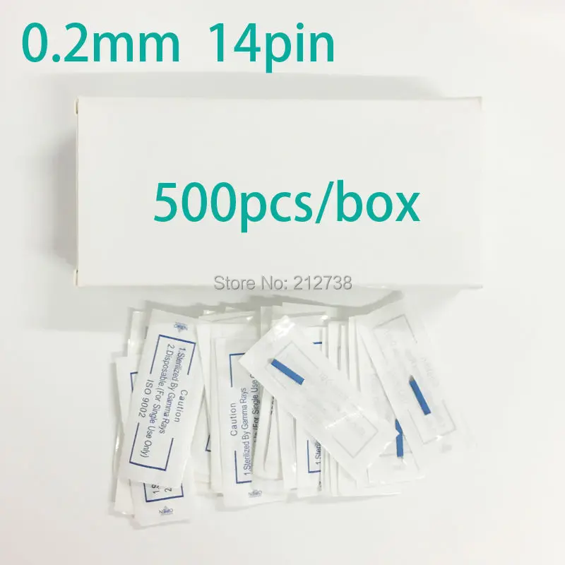 0 2 мм 500 шт. 14 игл для татуажа бровей|tattoo needles|needle permanentpermanent makeup |