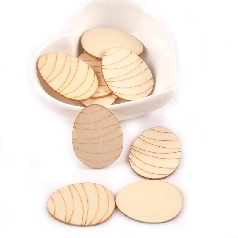 25 шт. деревянные ломтики в виде пасхальных яиц аксессуары для украшения дома 25x33