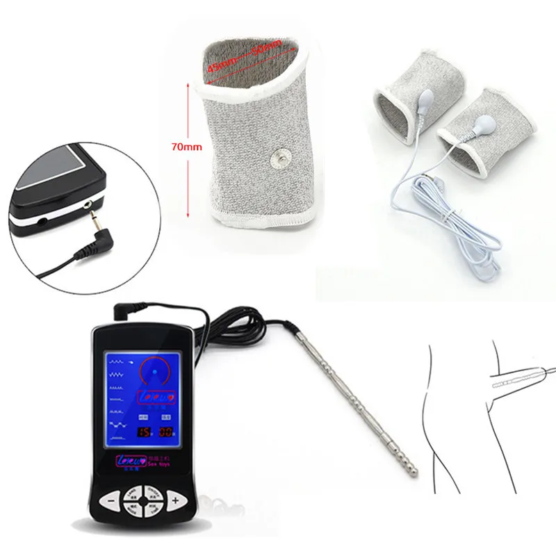 Игрушки с электрическим током и заглушками из нержавеющей стали для уретры рукав