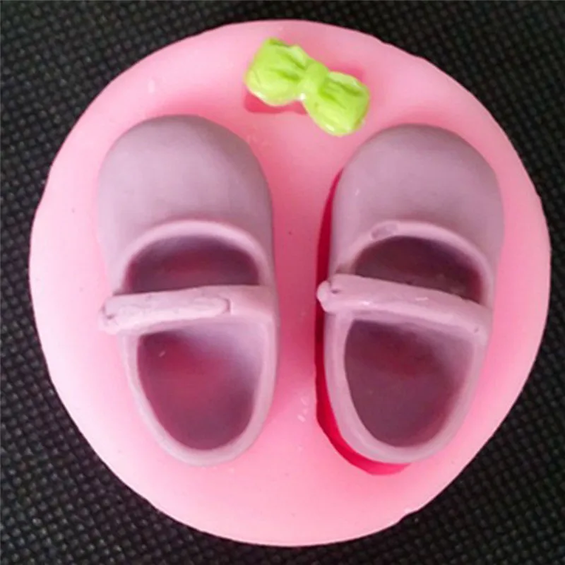 ANGRLY Бант Детская обувь силиконовая форма для торта Форма шоколада Сделай Сам