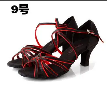 Style 9 Новинка г.; женская обувь из сатина и искусственной кожи для девочек; танцевальный зал для танго и сальсы; обувь для латиноамериканских танцев; Каблук 6 см - Цвет: Style 9