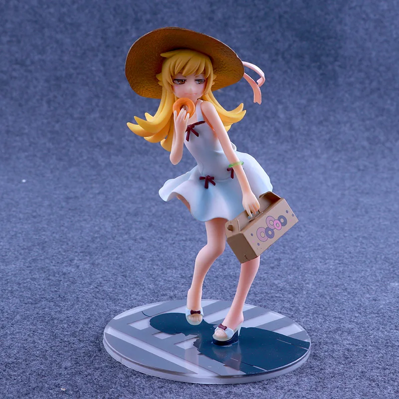 Аниме Monogatari Nisemonogatari Oshino Shinobu ПВХ Фигурки игрушки супер кавайная девочка фигурки