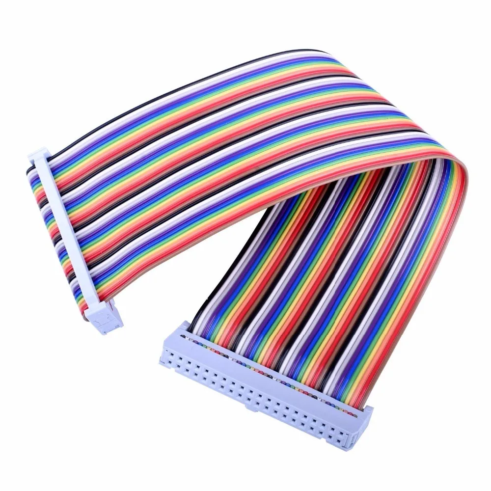 40 контактный Расширительная плата RPi GPIO + плоский ленточный кабель для Raspberry Pi 3 2