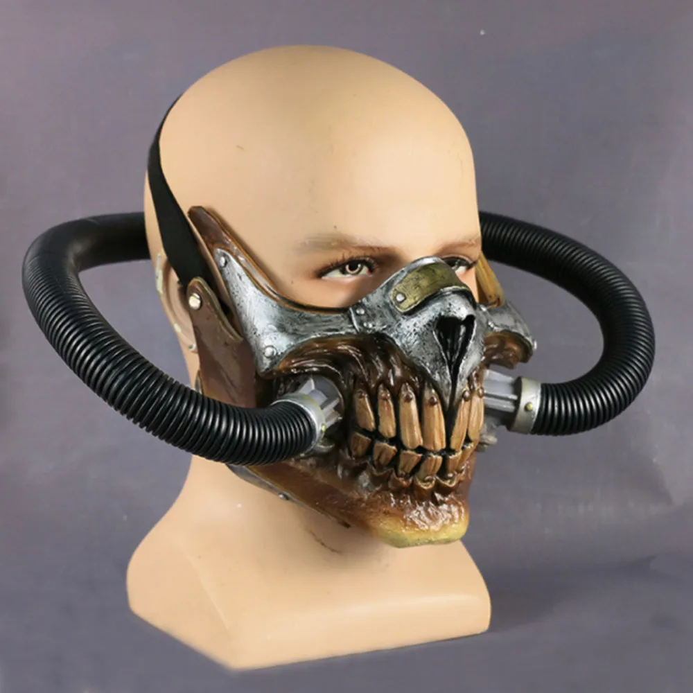 Безумный Макс 4 маска Косплэй Immortan Joe на пол-лица для Хэллоуина противогазы шлемы