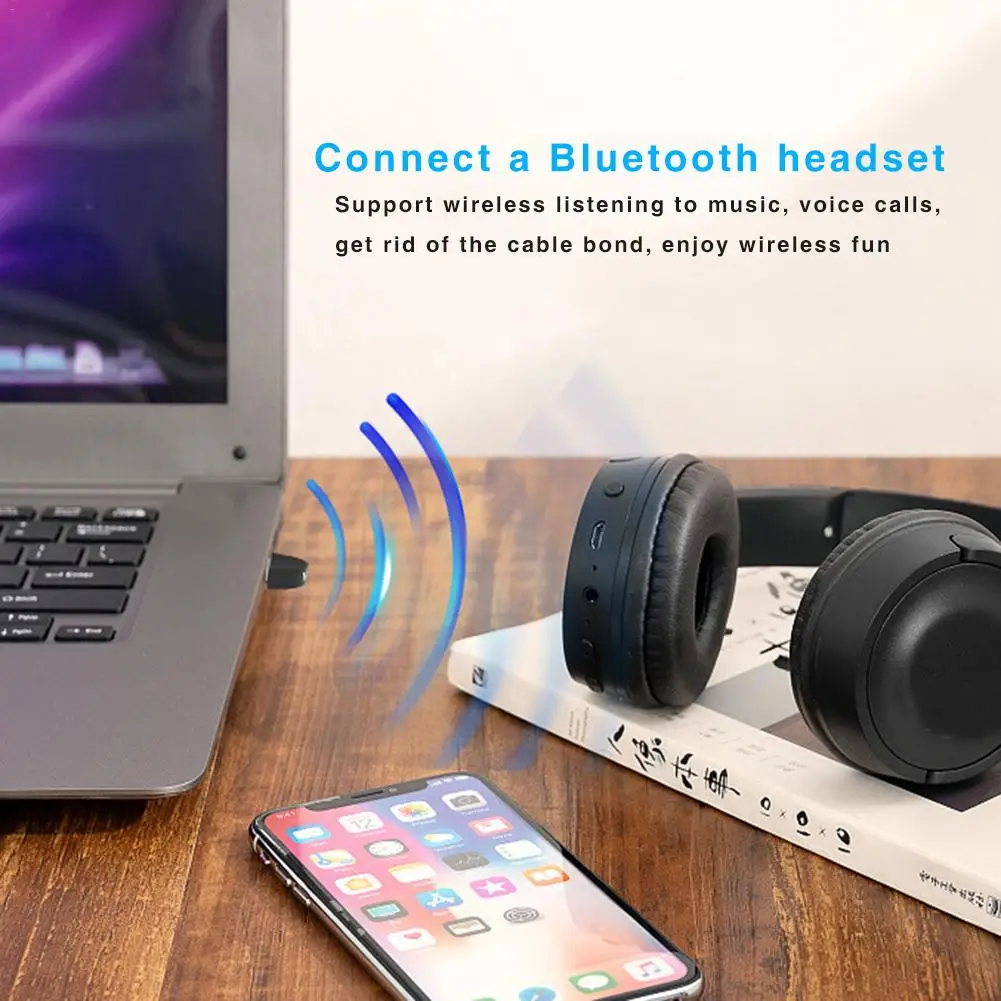 USB Bluetooth 5 0 адаптер Бесплатный привод настольный компьютер Донгл трансивер