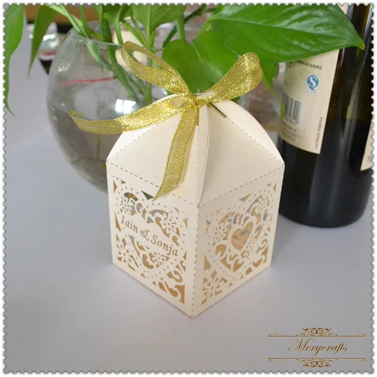 

High quality wedding sweet boxes with personal design