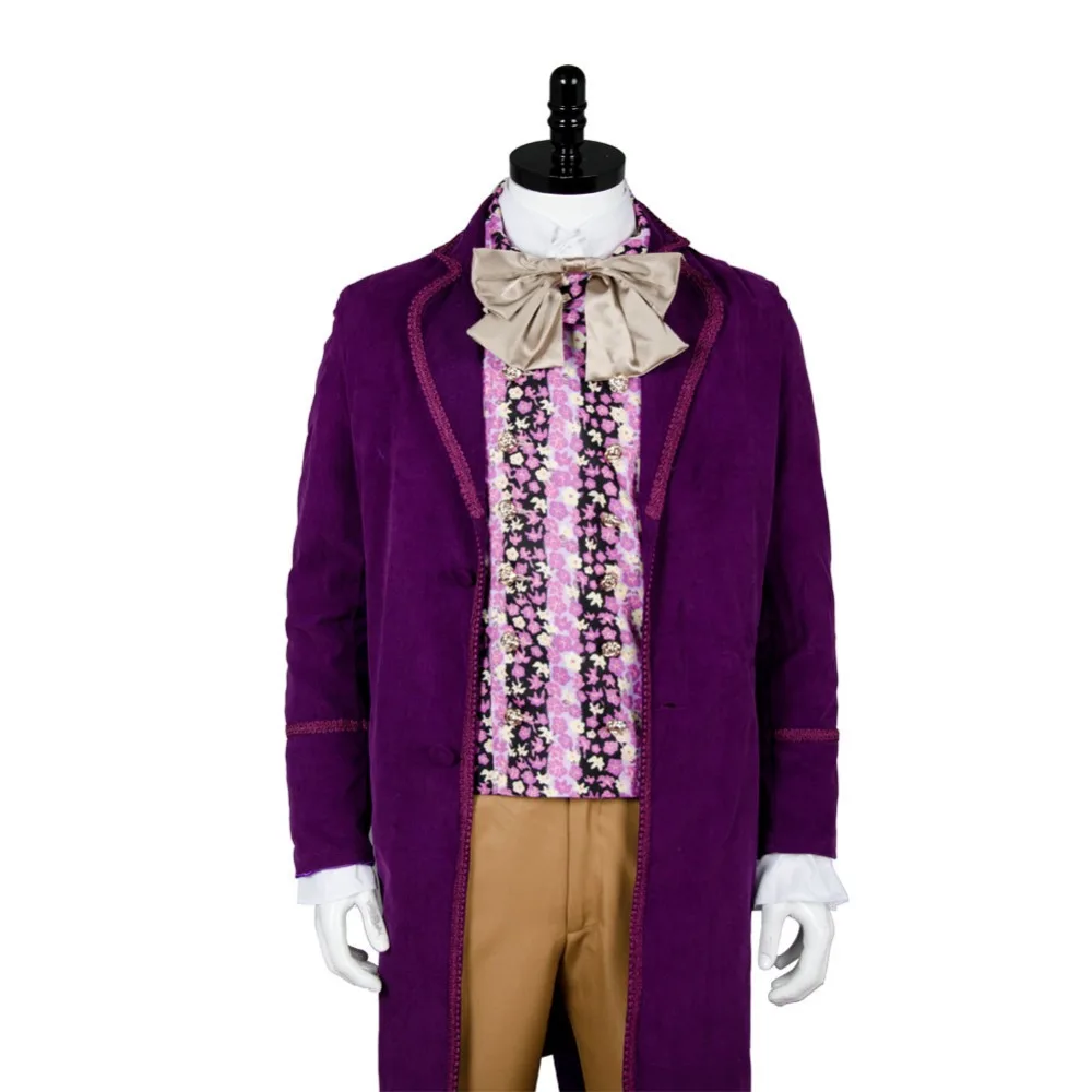Willy Wonka и шоколадная фабрика 1971 косплей костюм пальто + жилет галстук бабочка| |