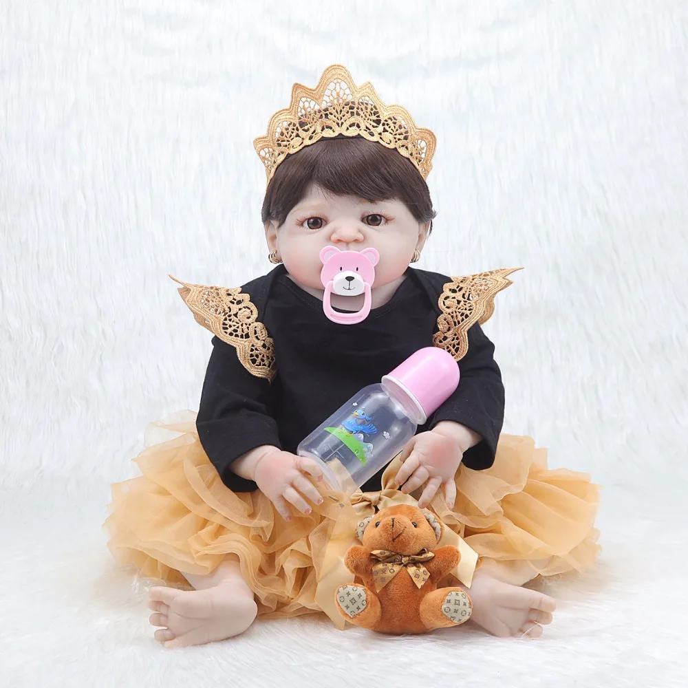 

Силиконовая кукла-Реборн, Реалистичная кукла-Реборн, размер 22 дюйма