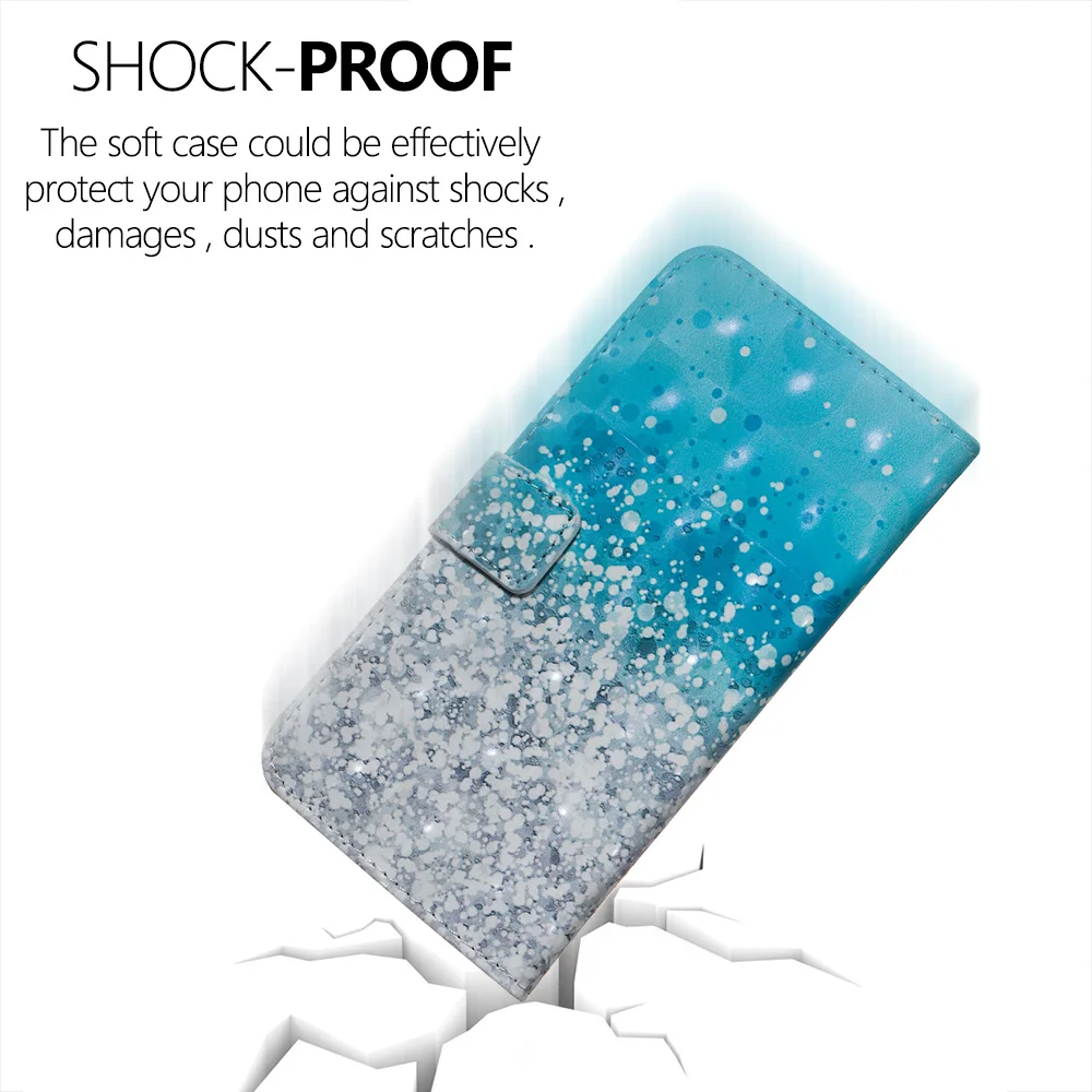 Чехол-кошелек с объемным рисунком для Iphone XR XS MAX X 8 7 6 6S SE 5 Galaxy S9 S8 чехол откидной