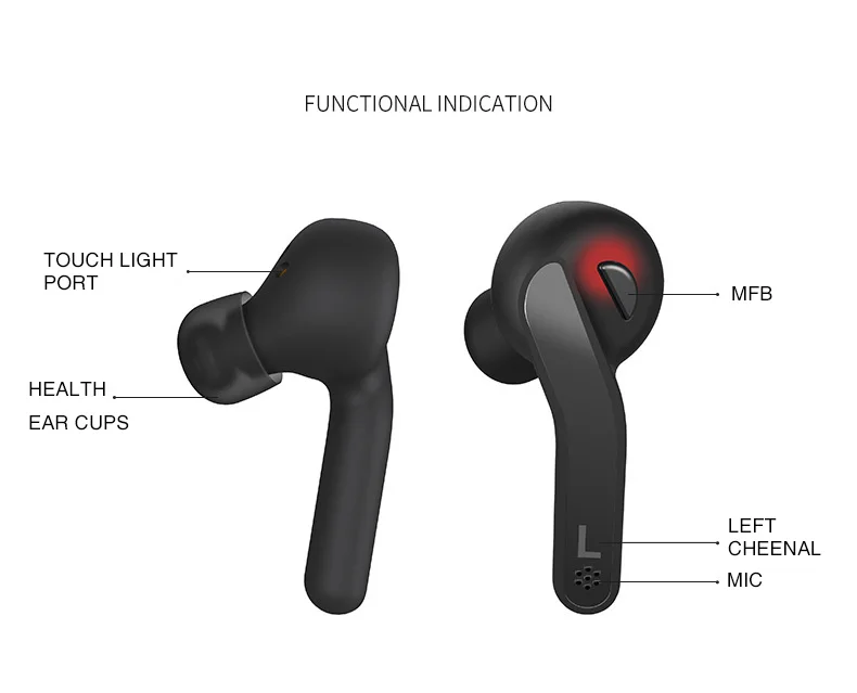 T88 Bluetooth гарнитуры 5,0 Беспроводной гарнитура наушники-вкладыши TWS с Наушники Hi-Fi стереонаушники Шум микрофон с функцией шумоподавления для iPhone и Android телефон