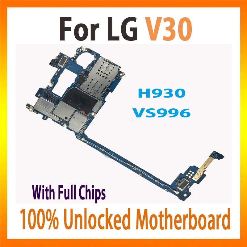 Оригинальная материнская плата для LG V30 H930 VS996 разблокированная материнская плата для LG V30 H930 VS996 логические платы MB с полным чипом