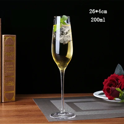 A7 200ml 2pcs Без содержания свинца кристалла Стекло чашки Шампанский флейт серийный красное вино Стекло es коктейльное Стекло Кубок подарки на свадьбу, день рождения чашки 2 шт - Цвет: A7 200ml 2pcs